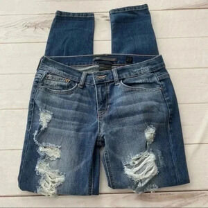 SP Black Label boyfriend frayed denim blue jeans size 27